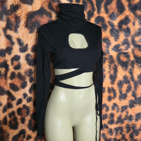 Warp Long Sleeve Wrap Top - Picture 2 of 12